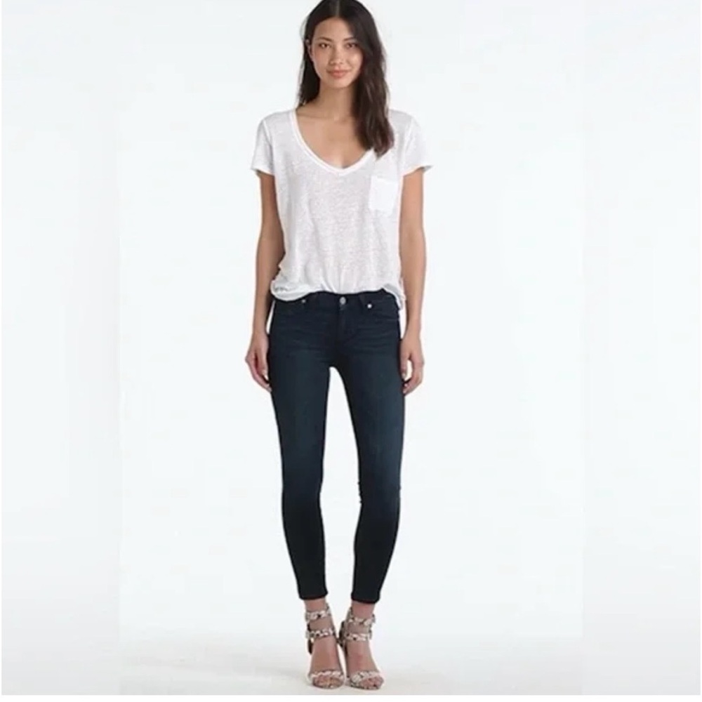PAIGE verdugo crop in midlake Dark Indigo Jeans size 25